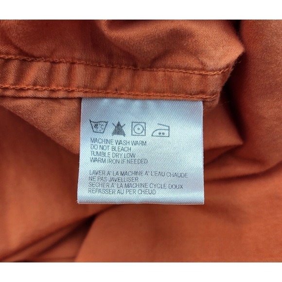 Harley Davidson Photographer Motorcycle Button Up Mechanics Shirt Orange Vtg 2XL - Picture 7 of 8